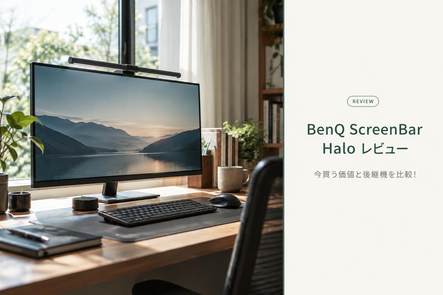 BenQ ScreenBar Halo レビュー｜今買う価値と後継機を比較
