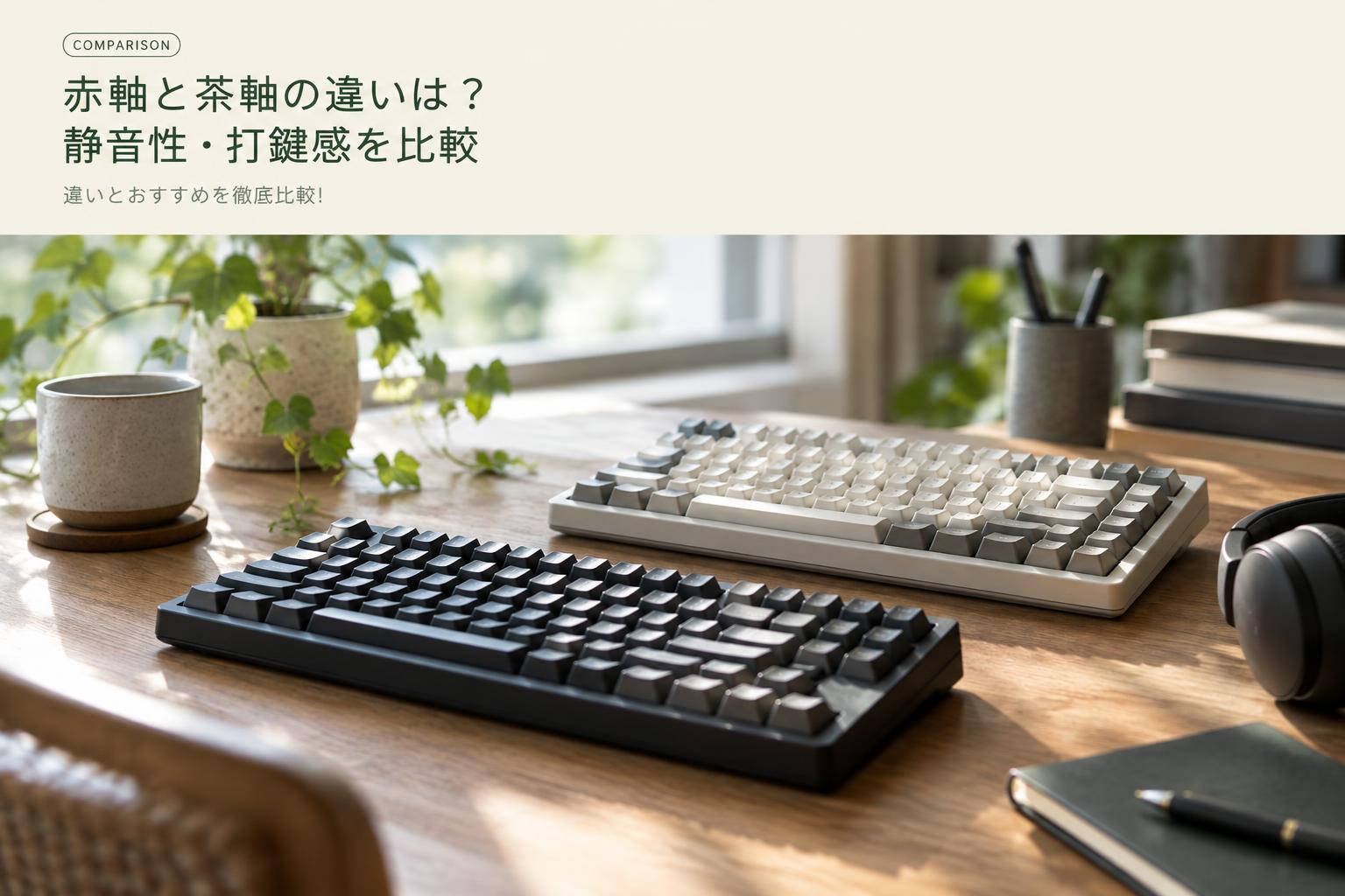 赤軸と茶軸の違いは？静音性・打鍵感を比較