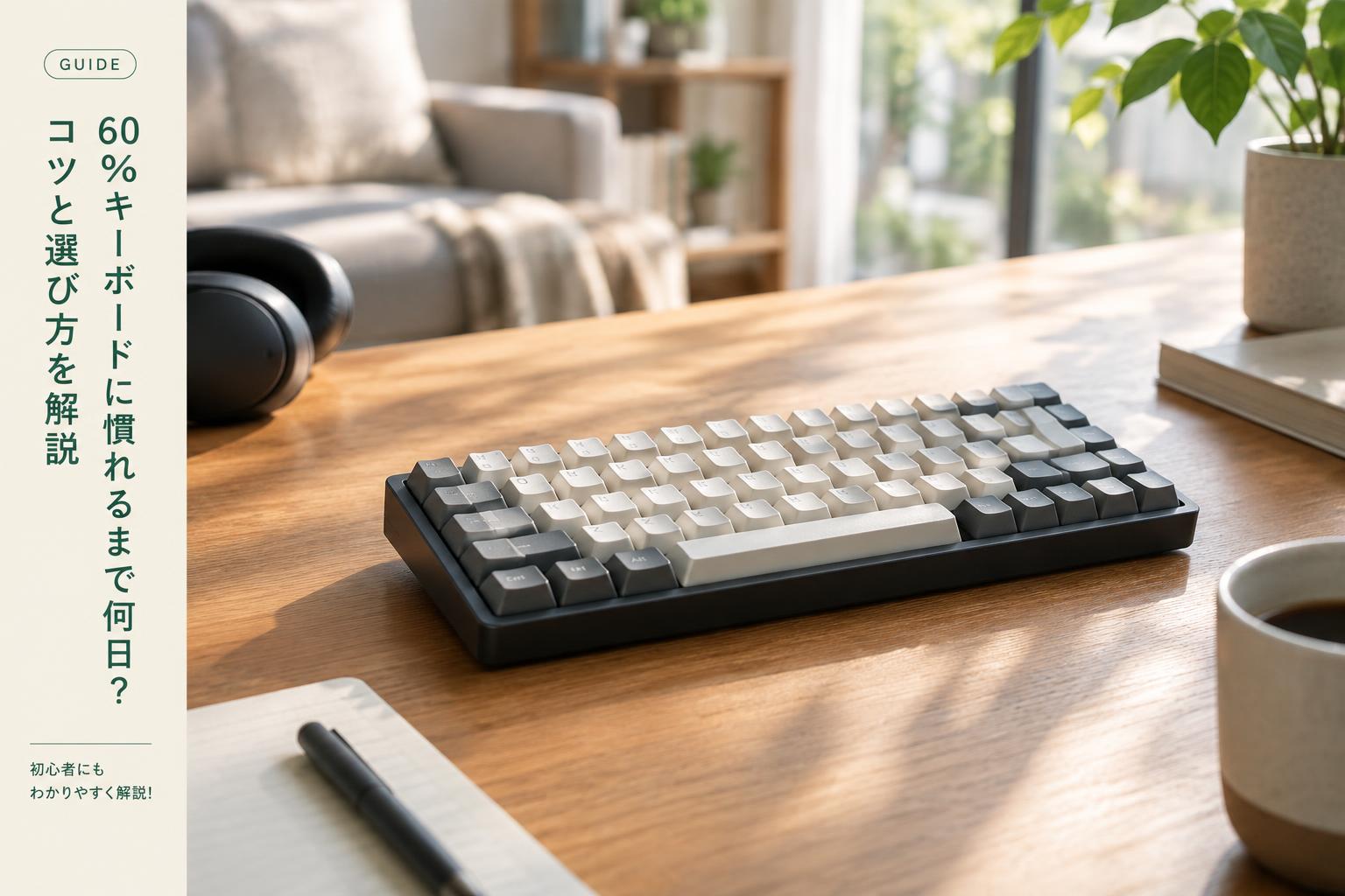 60%キーボードに慣れるまで何日？コツと選び方を解説