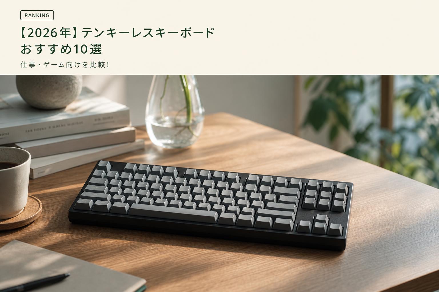 【2026年】テンキーレスキーボードおすすめ10選｜仕事・ゲーム向けを比較