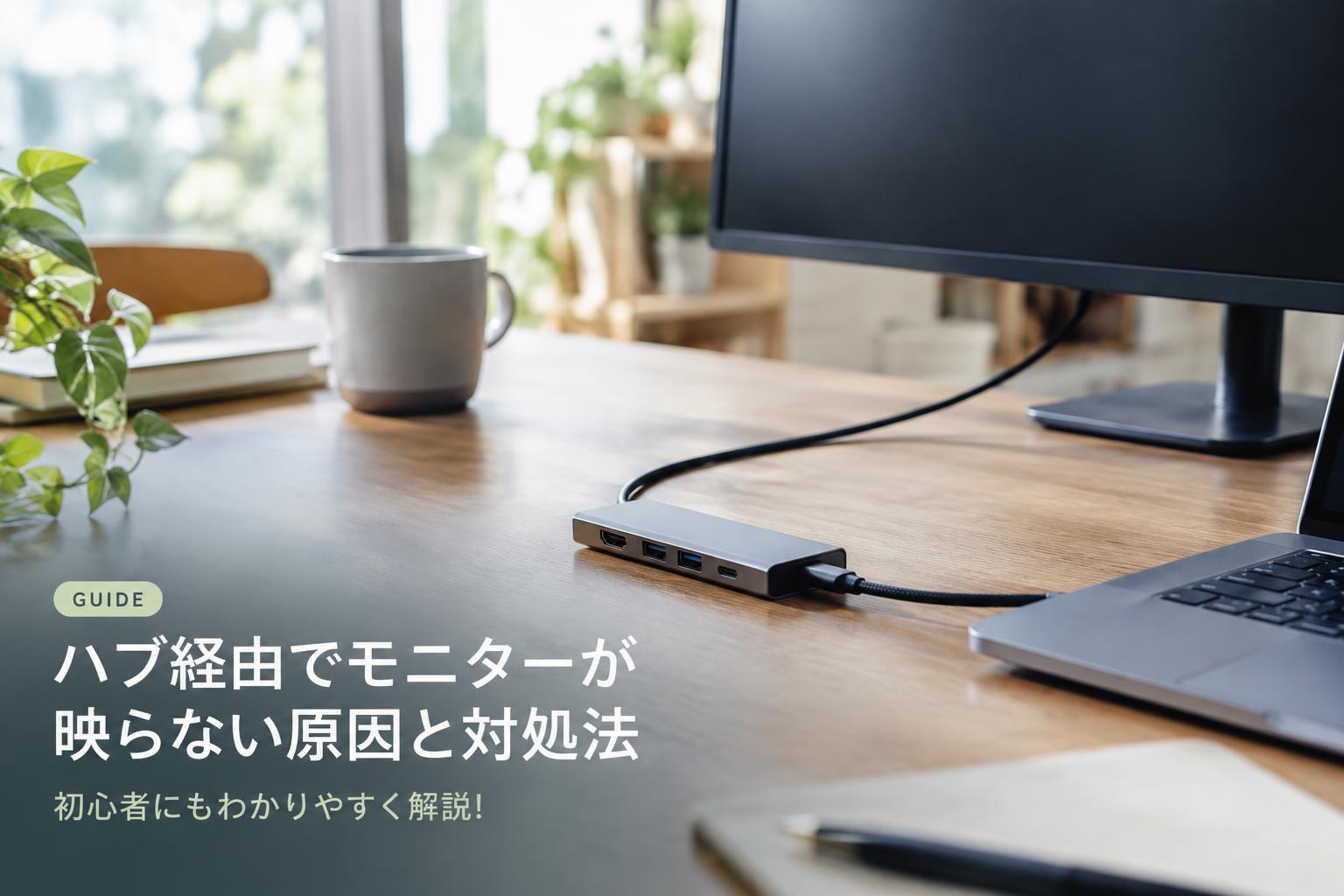 ハブ経由でモニターが映らない原因と対処法