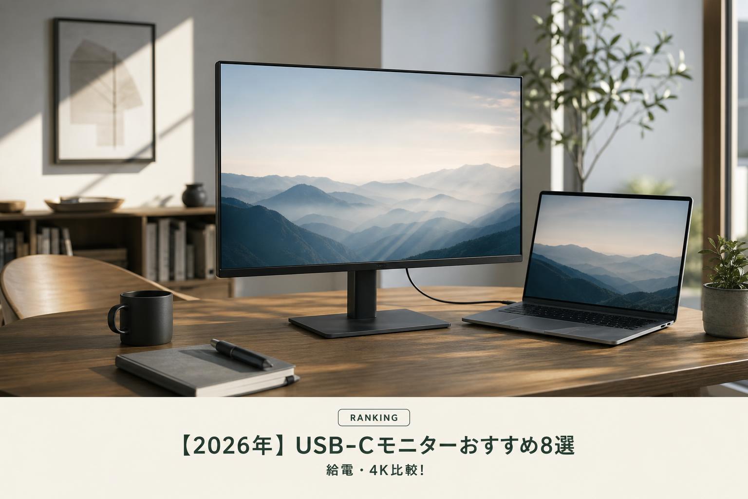 【2026年】USB-Cモニターおすすめ8選｜給電・4K比較