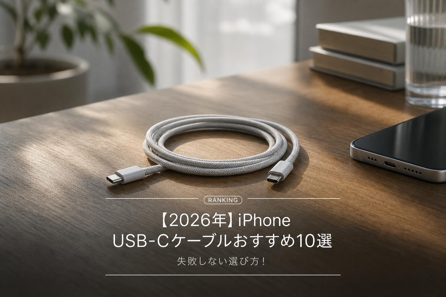 【2026年】iPhone USB-Cケーブルおすすめ10選｜失敗しない選び方