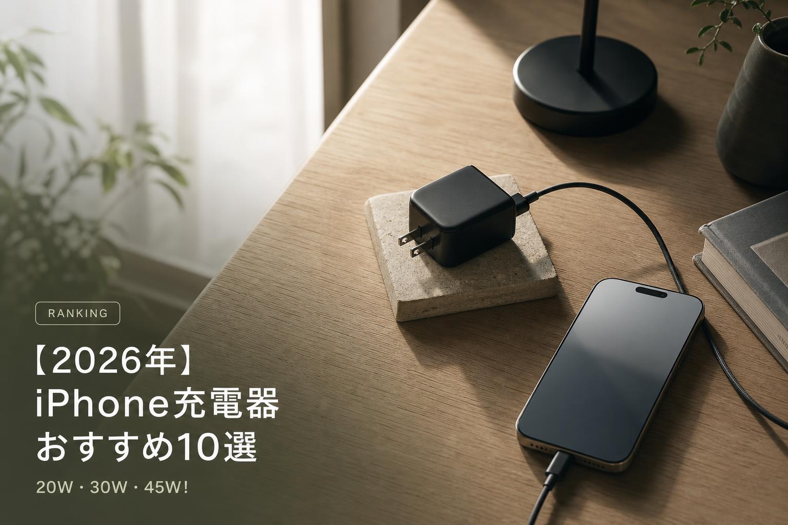 【2026年】iPhone充電器おすすめ10選｜20W・30W・45W