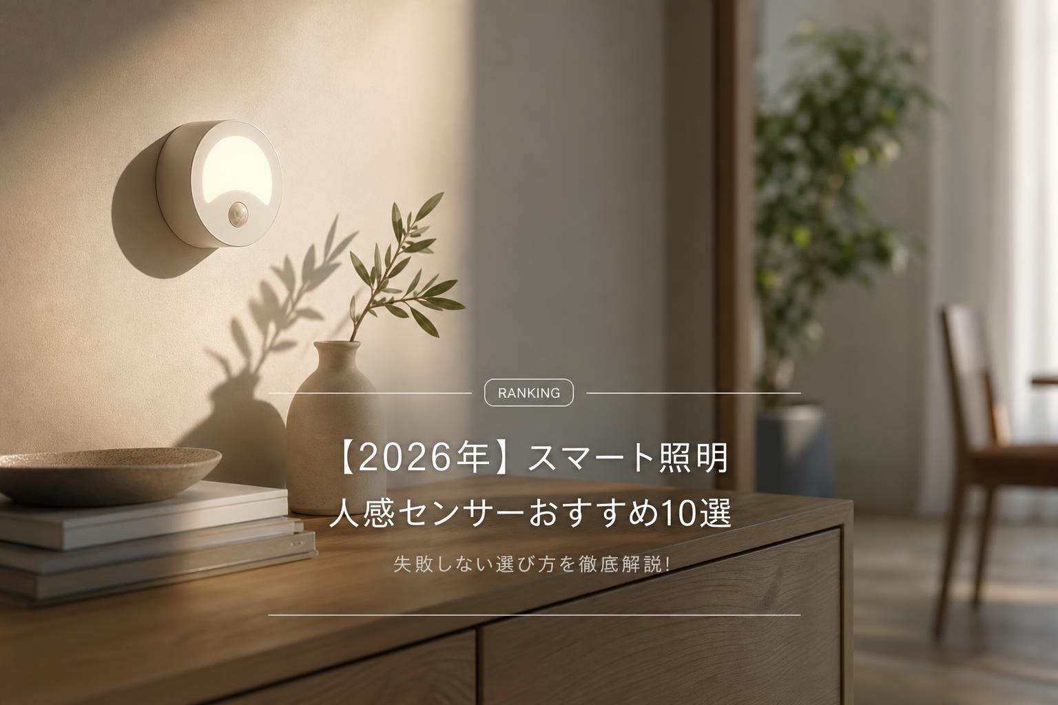 【2026年】スマート照明 人感センサーおすすめ10選