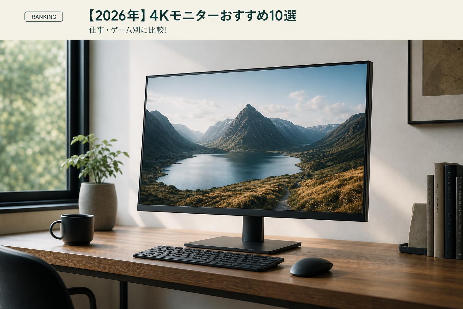 【2026年】4Kモニターおすすめ10選｜仕事・ゲーム別に比較