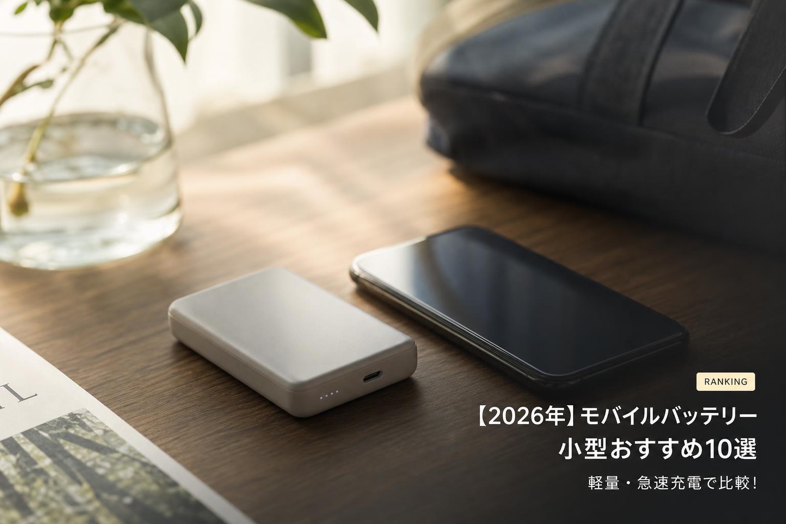 【2026年】モバイルバッテリー 小型おすすめ10選｜軽量・急速充電で比較
