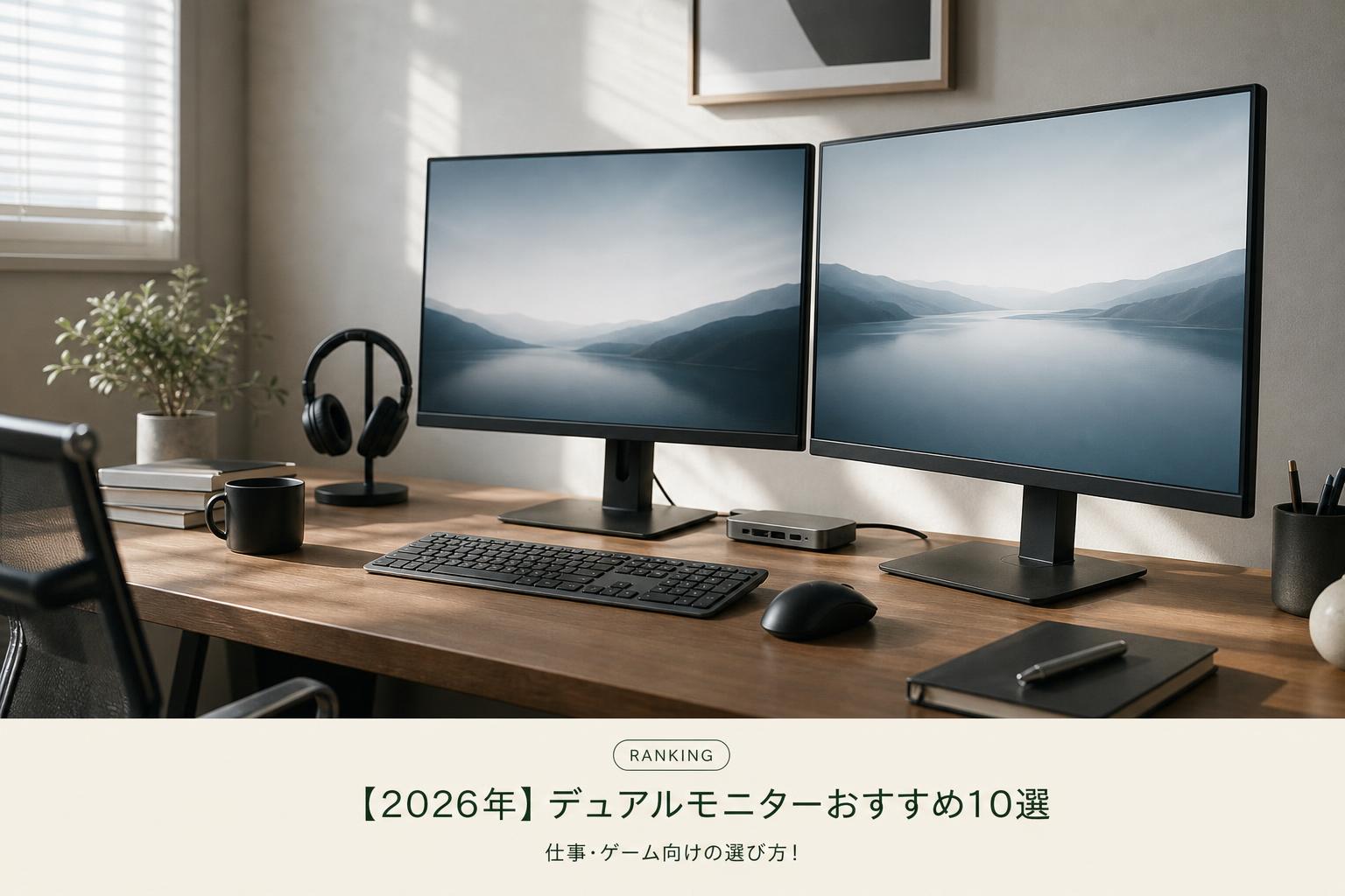【2026年】デュアルモニターおすすめ10選｜仕事・ゲーム向けの選び方