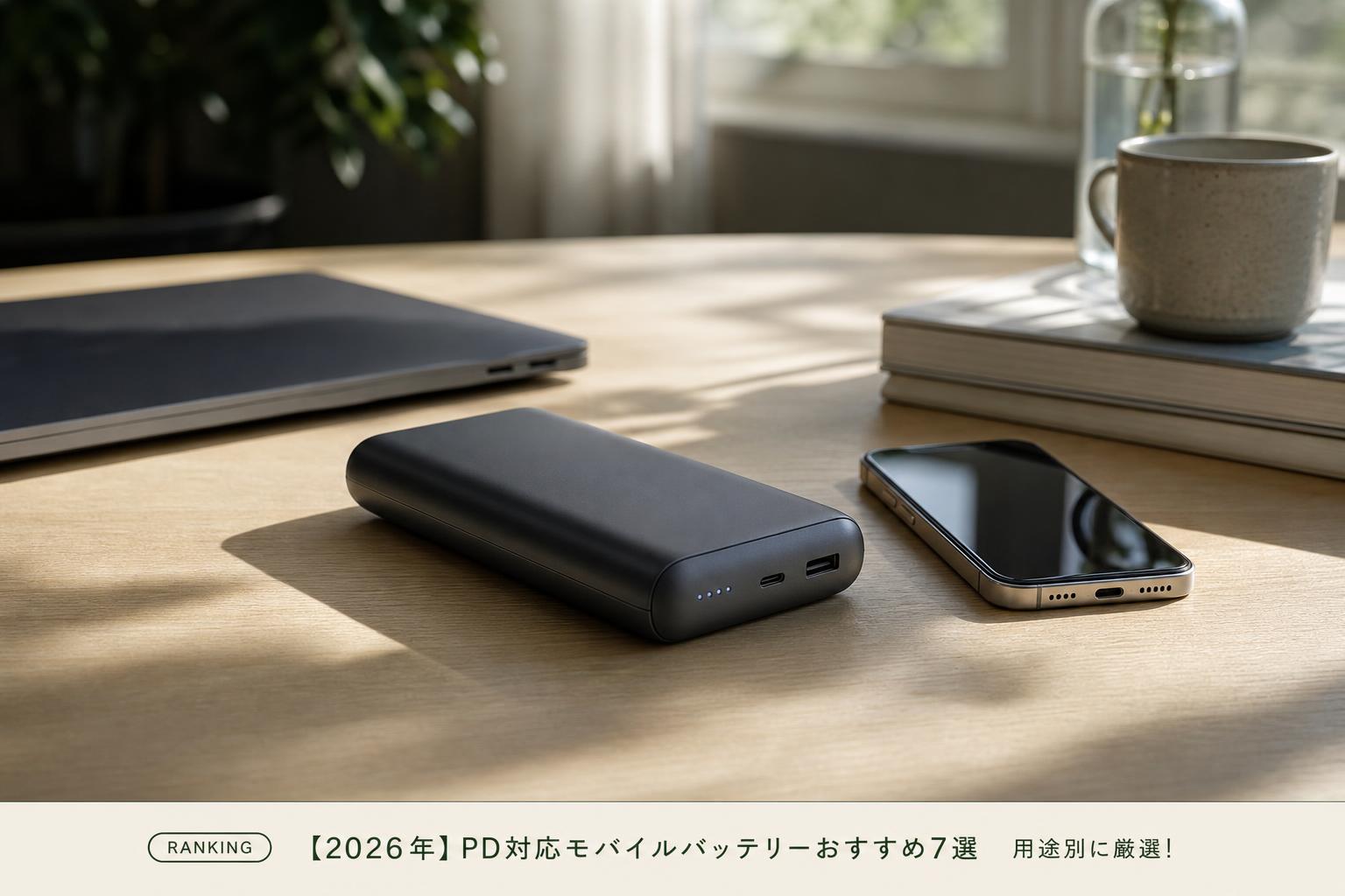 【2026年】PD対応モバイルバッテリーおすすめ7選｜用途別に厳選